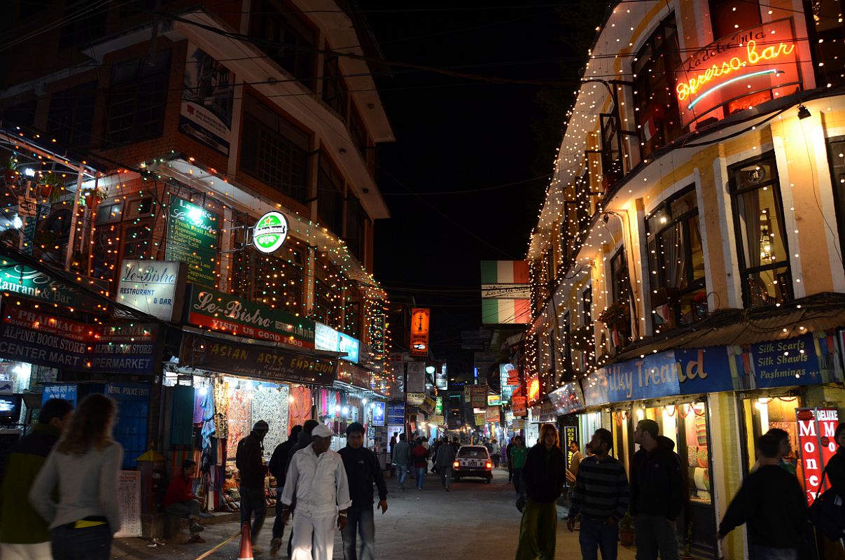 Kathmandu 02 05 Thamel Street Lights Up At Night 